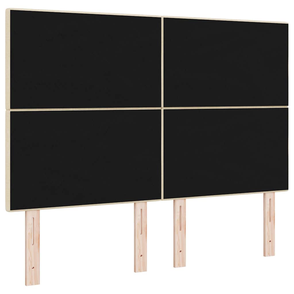 vidaXL Κεφαλάρι με κεφαλάρι Κρεμ 144 cm Τεχνητό Δέρμα