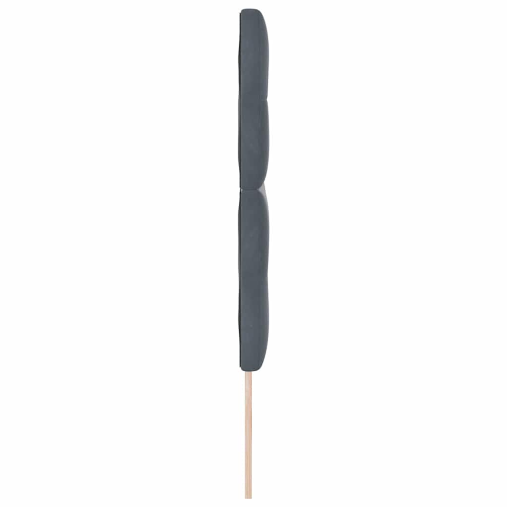 vidaXL Κεφαλάρι με κεφαλάρι Σκούρο Γκρι 144 cm Τεχνητό Δέρμα