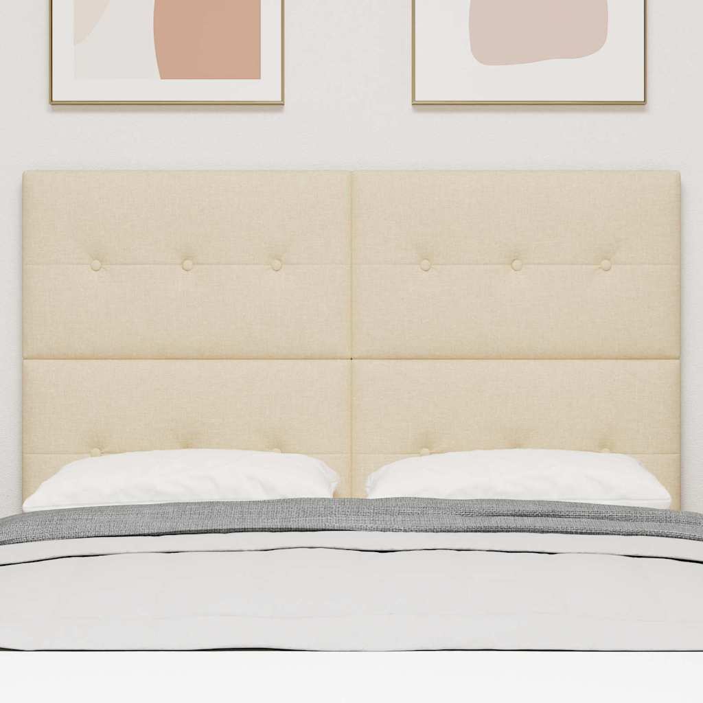 vidaXL Κεφαλάρι με κεφαλάρι Κρεμ 160 cm Τεχνητό Δέρμα