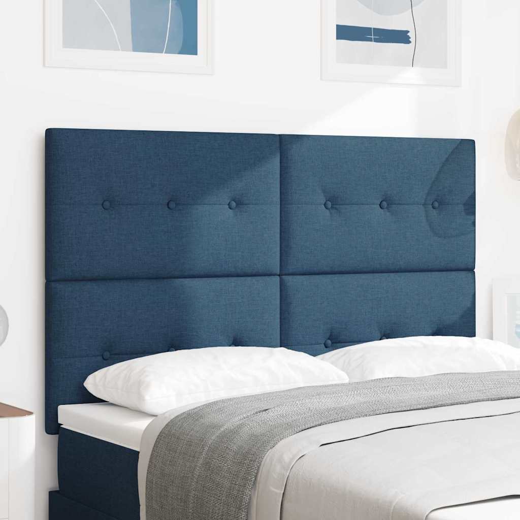 vidaXL Κεφαλάρι με κεφαλάρι Μπλε 160 cm Τεχνητό Δέρμα