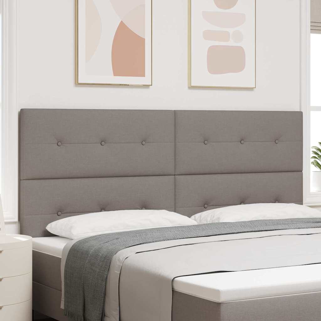 vidaXL Ρυθμιζόμενη Κρεβατοκεφαλή Taupe ύφασμα