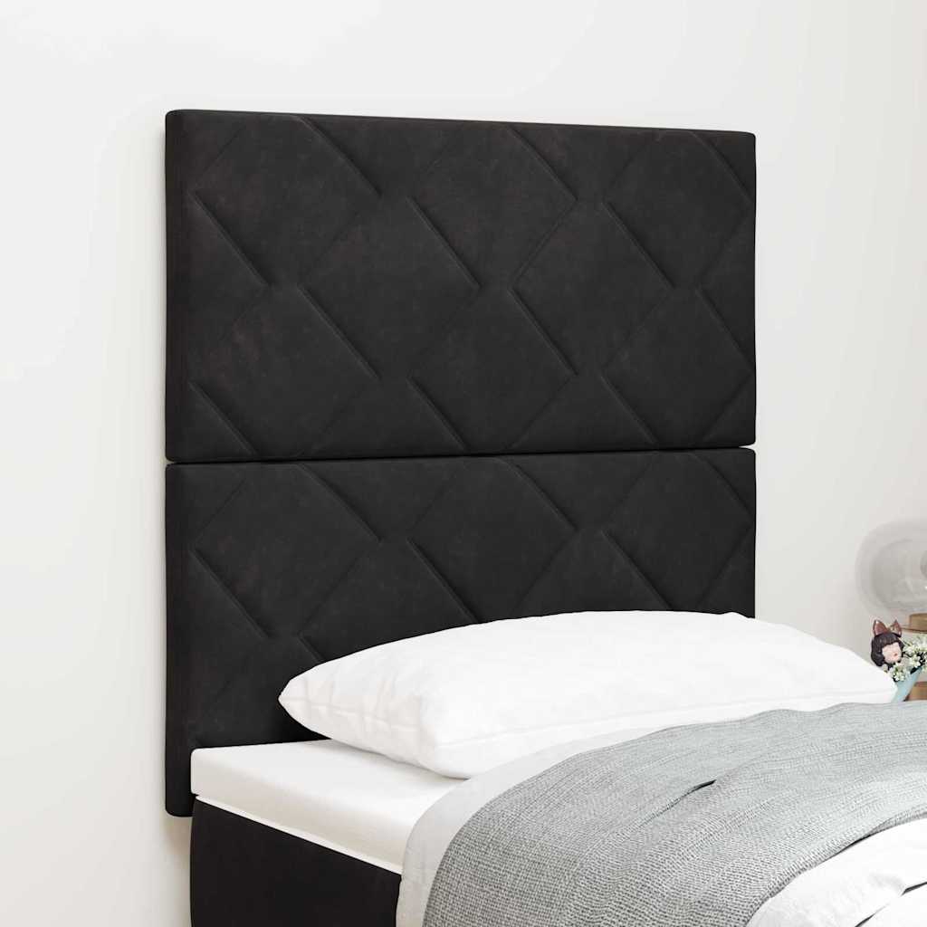 vidaXL Κεφαλάρι Μαύρο 80 cm Βελούδο