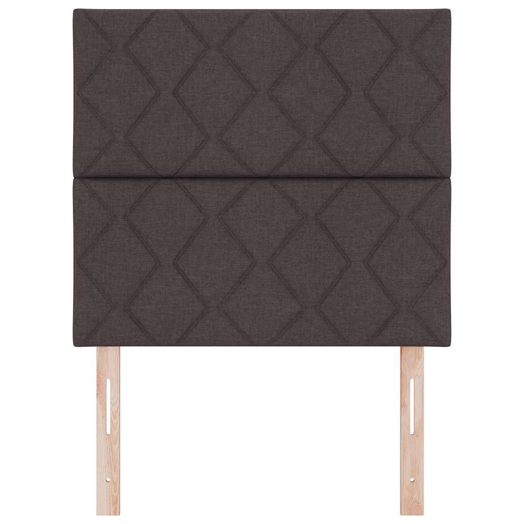 vidaXL Κεφαλάρι Σκούρο Καφέ 90 cm ύφασμα