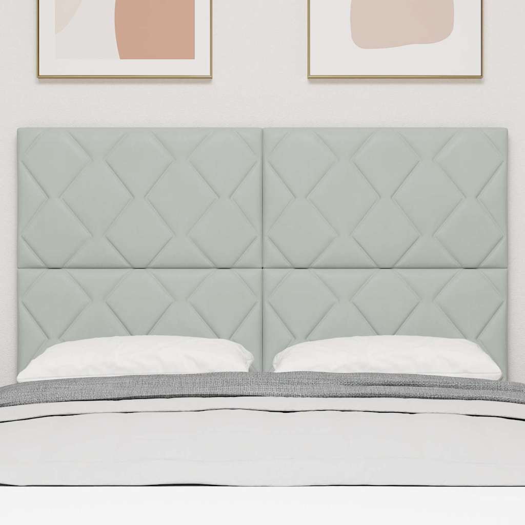 vidaXL Κεφαλάρι Ανοιχτό γκρι 160 cm Βελούδο