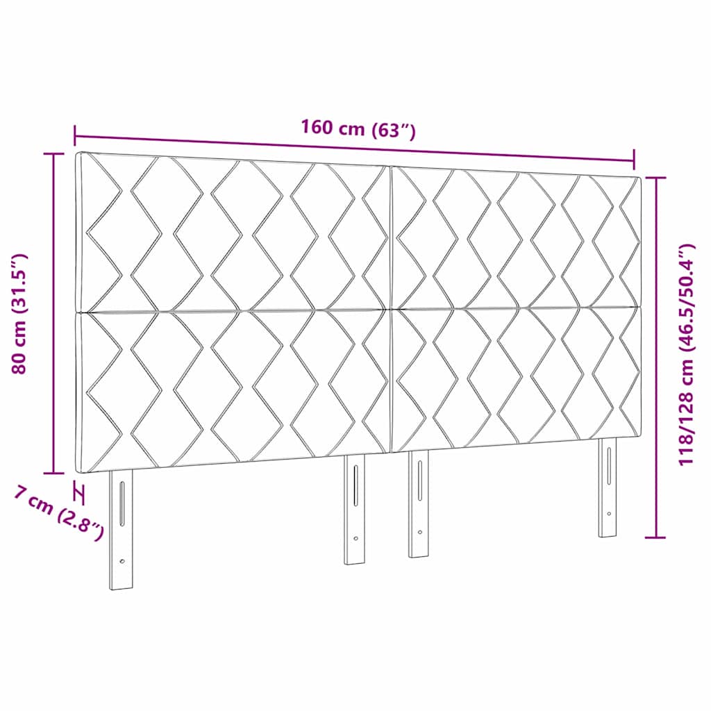 vidaXL Κεφαλάρι Σκούρο Γκρι 160 cm Βελούδο