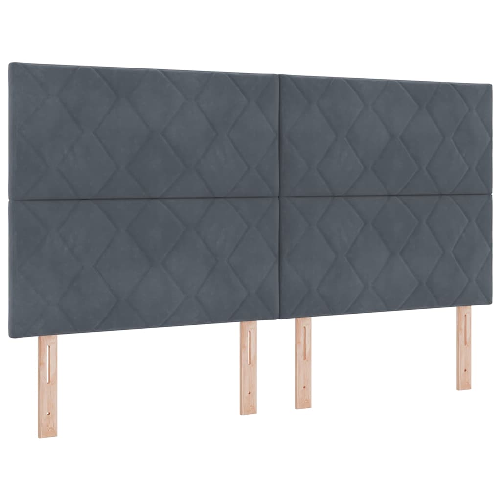 vidaXL Κεφαλάρι Σκούρο Γκρι 180 cm Βελούδο