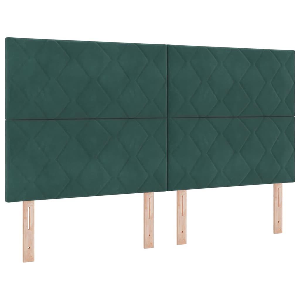 vidaXL Κεφαλάρι Σκούρο Πράσινο 180 cm Βελούδο