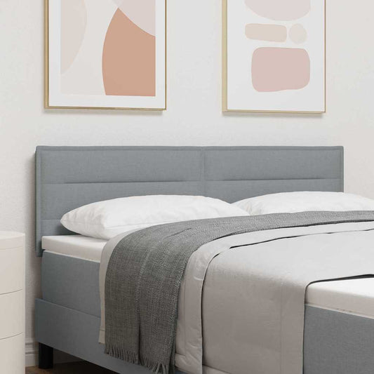 vidaXL LED κεφαλάρι με κεφαλάρι Ανοιχτό γκρι 144 cm Πολυεστέρας