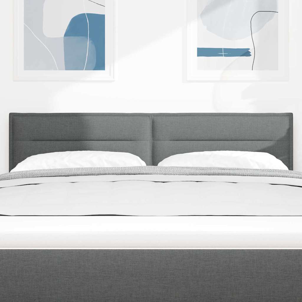 vidaXL LED κεφαλάρι με φώτα λωρίδας LED Σκούρο Γκρι 160 cm Πολυεστέρας