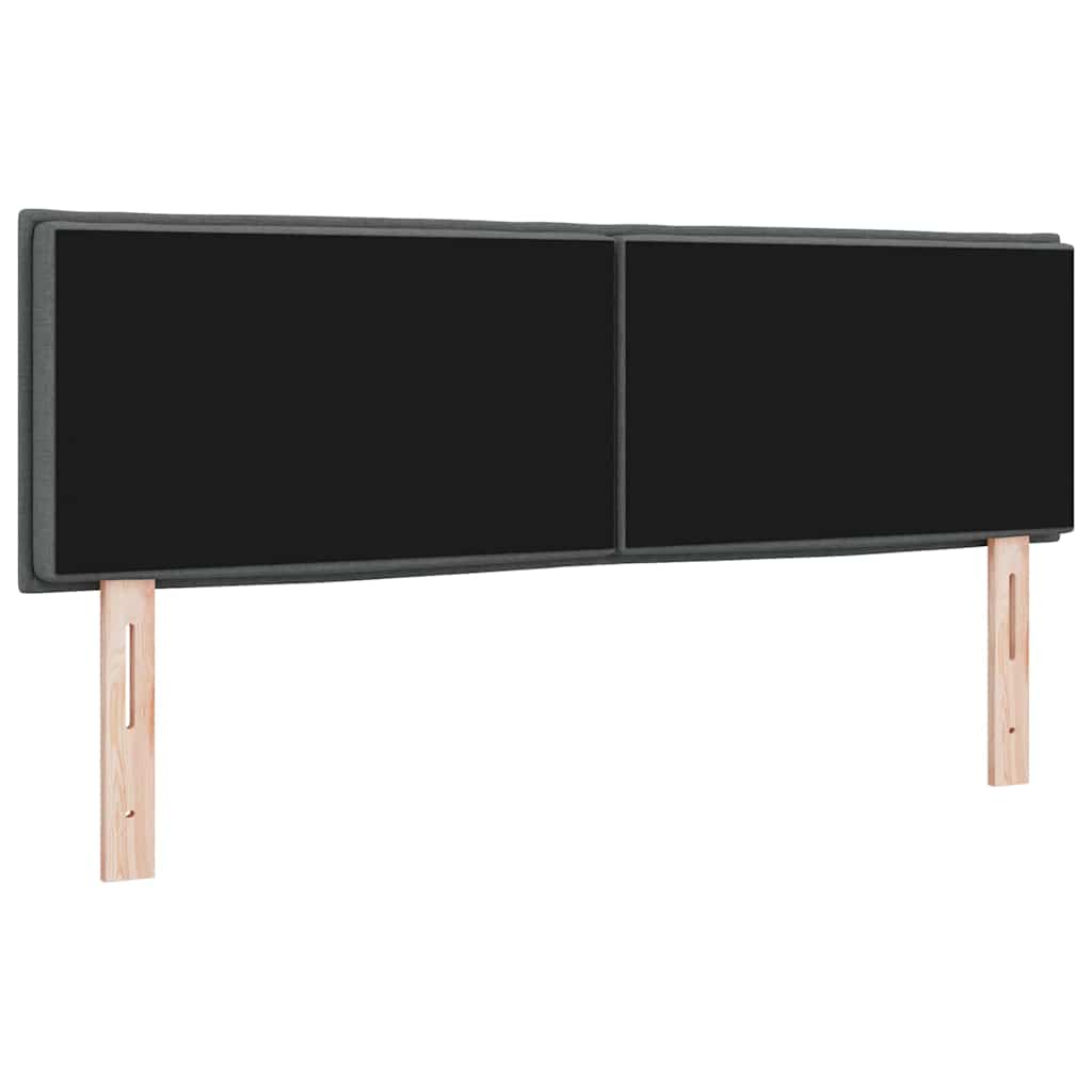 vidaXL LED κεφαλάρι με φώτα λωρίδας LED Σκούρο Γκρι 160 cm Πολυεστέρας