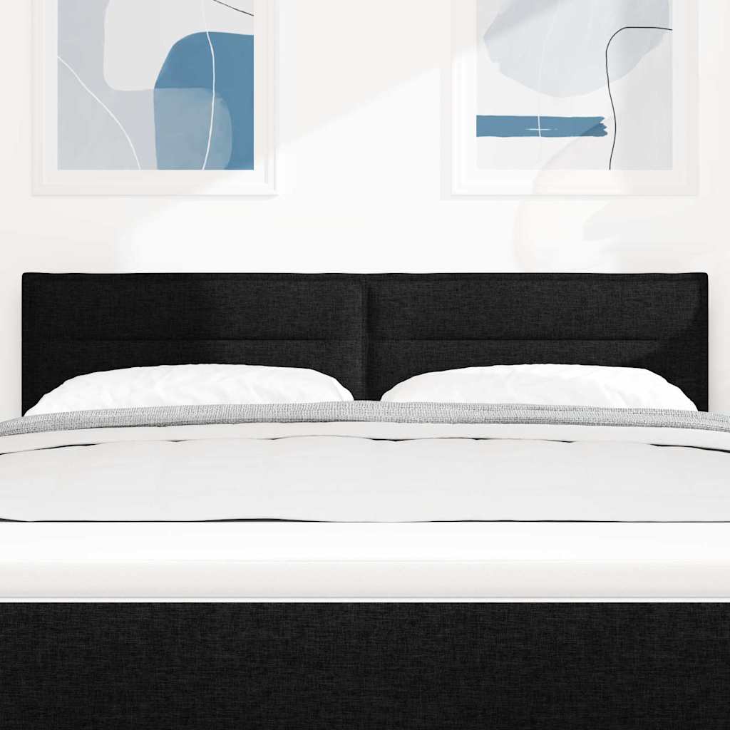 vidaXL LED κεφαλάρι με φώτα λωρίδας LED Μαύρο 160 cm Πολυεστέρας