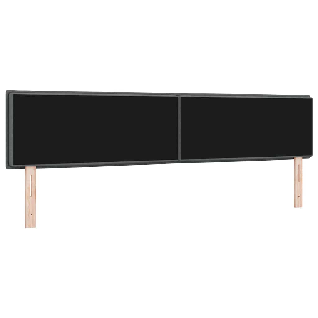 vidaXL LED κεφαλάρι με φώτα λωρίδας LED Σκούρο Γκρι 200 cm Πολυεστέρας