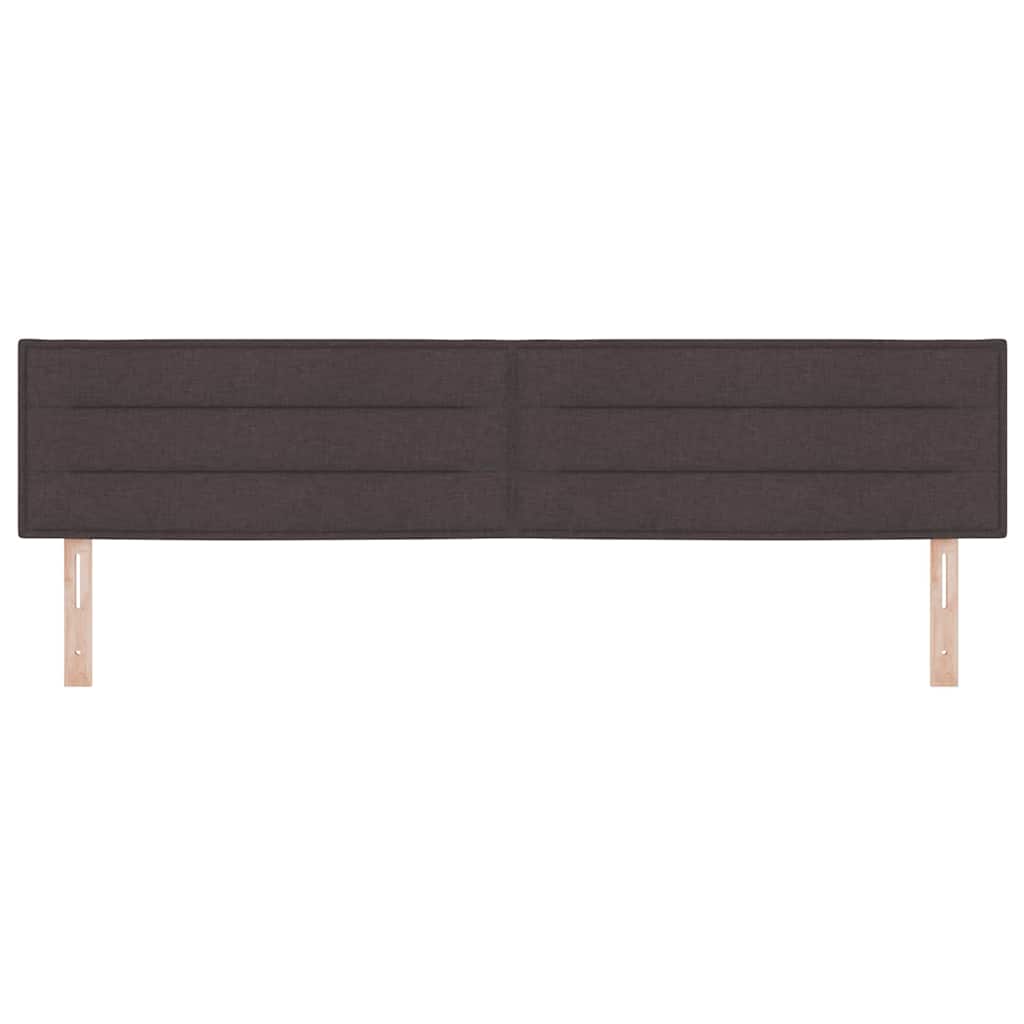 vidaXL LED κεφαλάρι με LED ταινίες φωτός Σκούρο Καφέ 200 cm ύφασμα