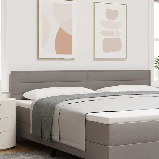 vidaXL LED κεφαλάρι με LED ταινίες φωτός Taupe 200 cm ύφασμα