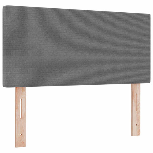 vidaXL LED κεφαλάρι Ανοιχτό γκρι 80 cm Υφασμάτινο Κορντουρά