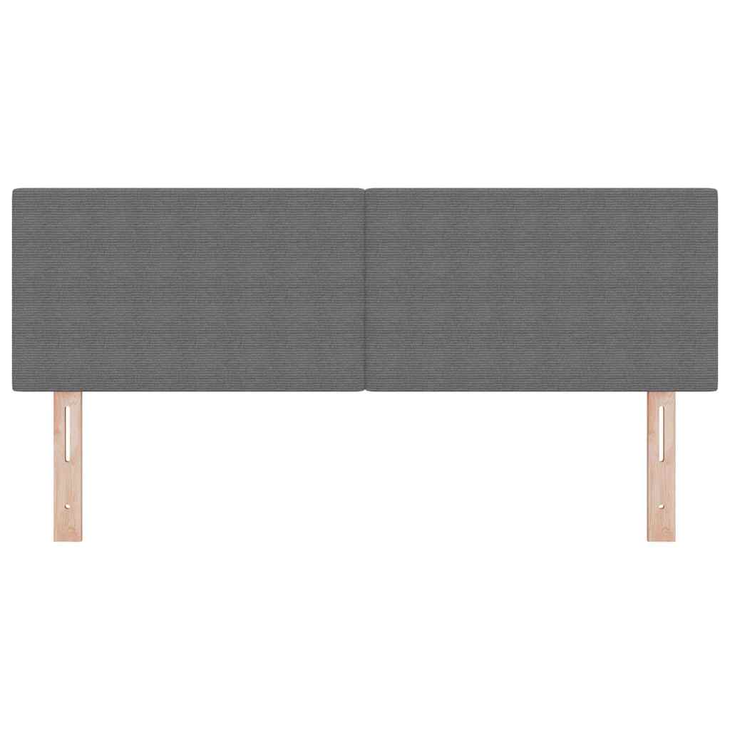 vidaXL LED κεφαλάρι με κεφαλάρι Ανοιχτό γκρι 144 cm Πολυεστέρας