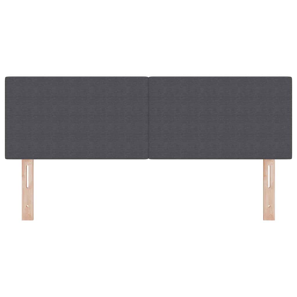 vidaXL LED κεφαλάρι με φώτα λωρίδας LED Σκούρο Γκρι 160 cm Πολυεστέρας