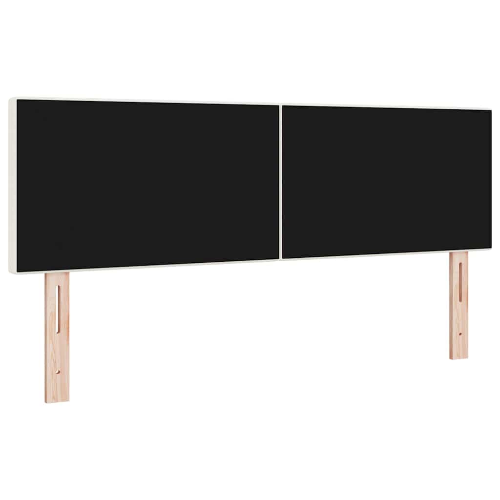 vidaXL LED κεφαλάρι με κεφαλάρι Κρεμ 160 cm Υφασμάτινο Κορντουρά