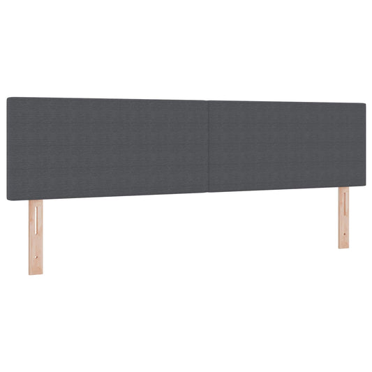 vidaXL LED κεφαλάρι με φώτα λωρίδας LED Σκούρο Γκρι 180 cm Πολυεστέρας