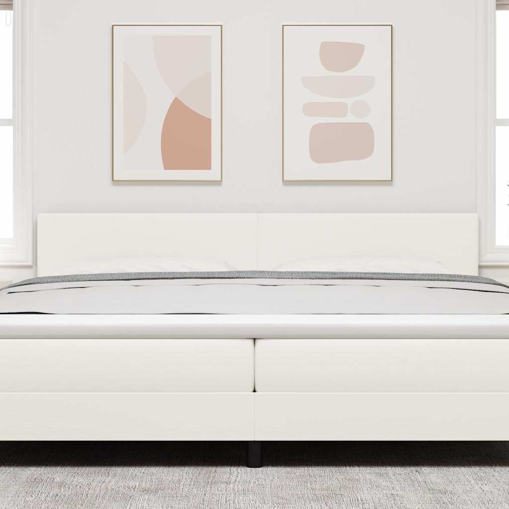 vidaXL LED κεφαλάρι με φώτα λωρίδας LED Κρεμ 200 cm Πολυεστέρας