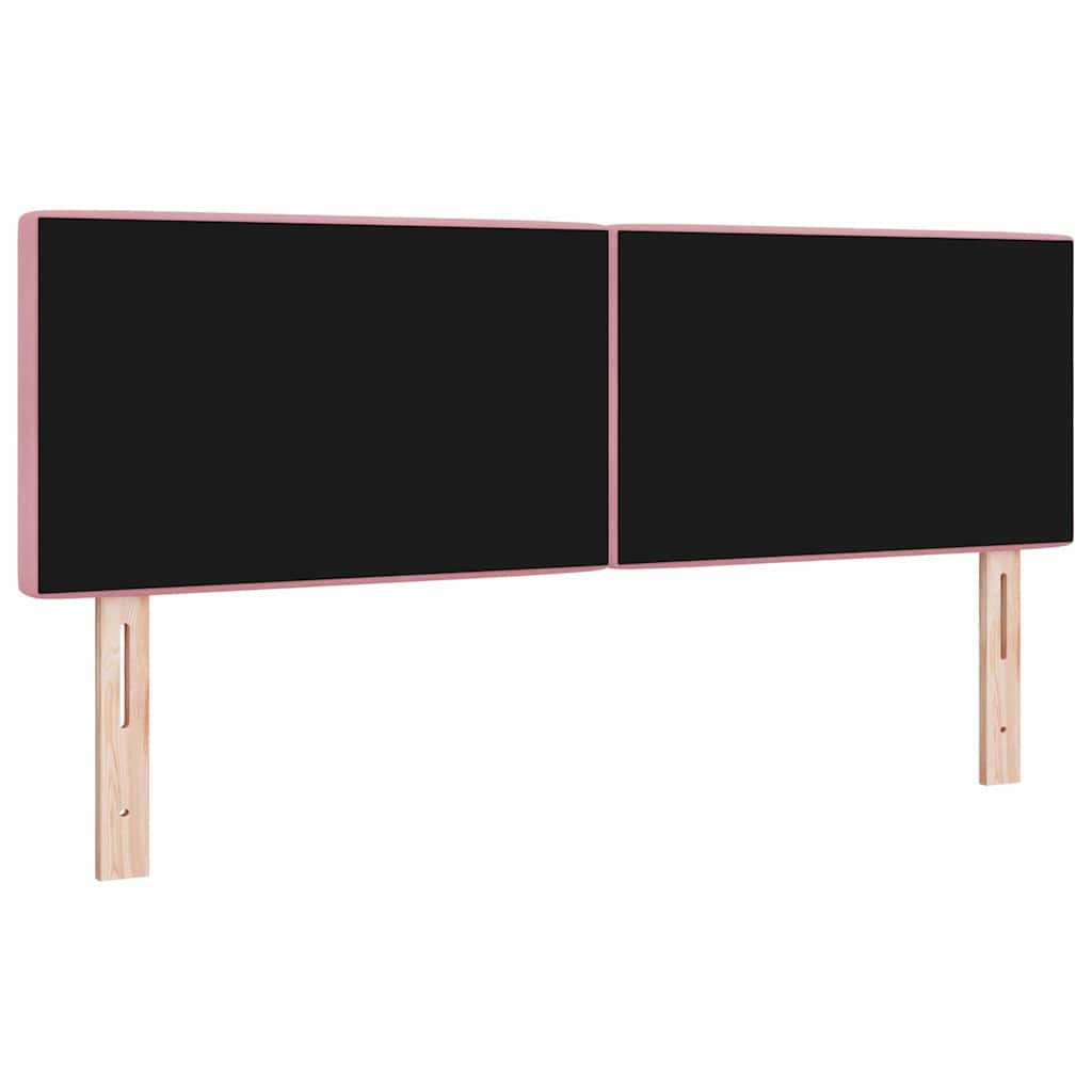 vidaXL LED κεφαλάρι με LED ταινίες φωτός Ροζ 160 cm Βελούδο