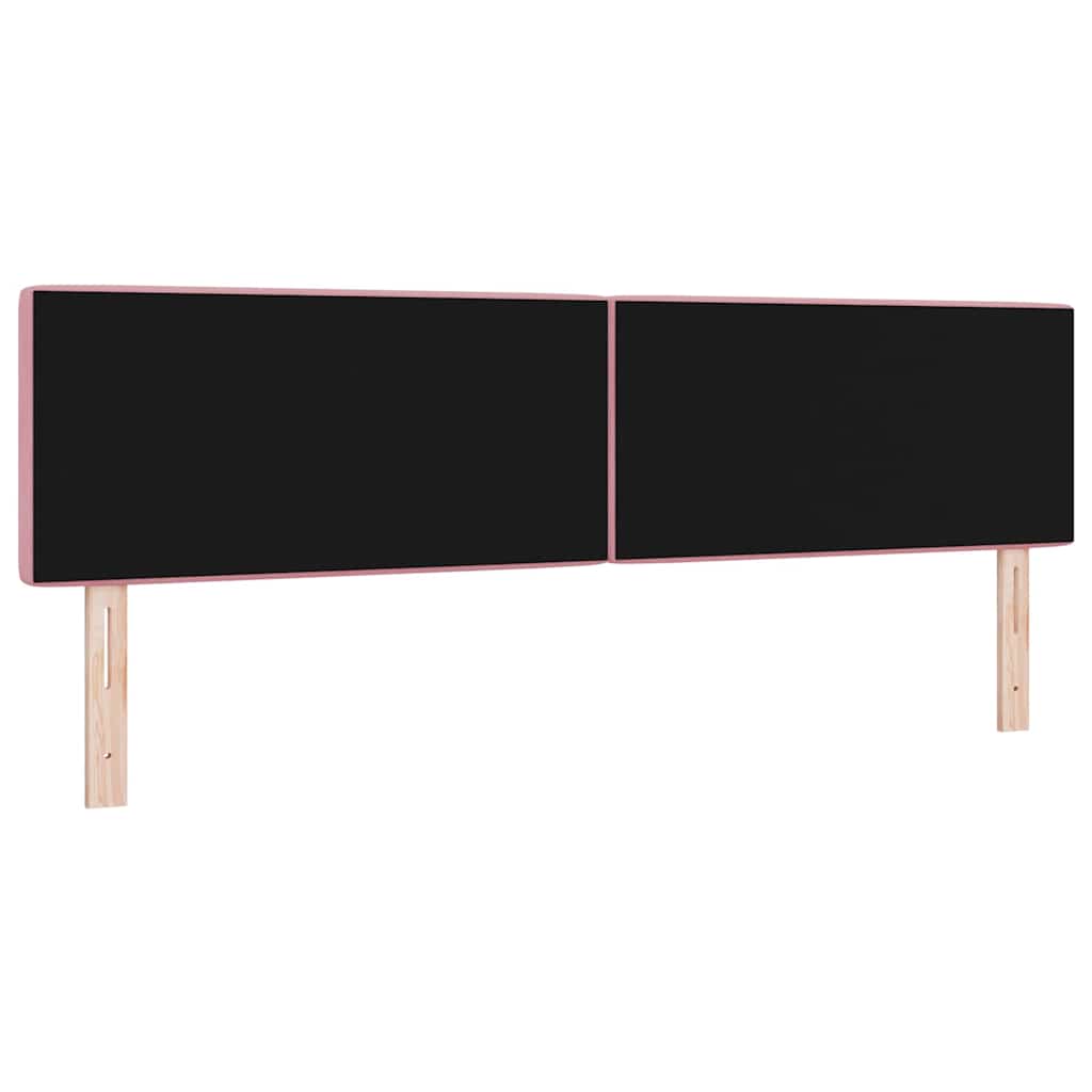 vidaXL LED κεφαλάρι με LED ταινίες φωτός Ροζ 180 cm Βελούδο