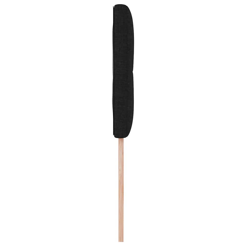 vidaXL LED κεφαλάρι με LED ταινίες φωτός Μαύρο 80 cm ύφασμα