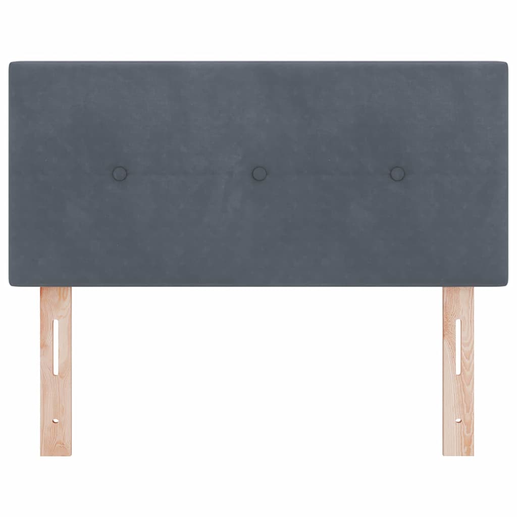 vidaXL LED κεφαλάρι με LED ταινίες φωτός Γκρι 80 cm Βελούδο