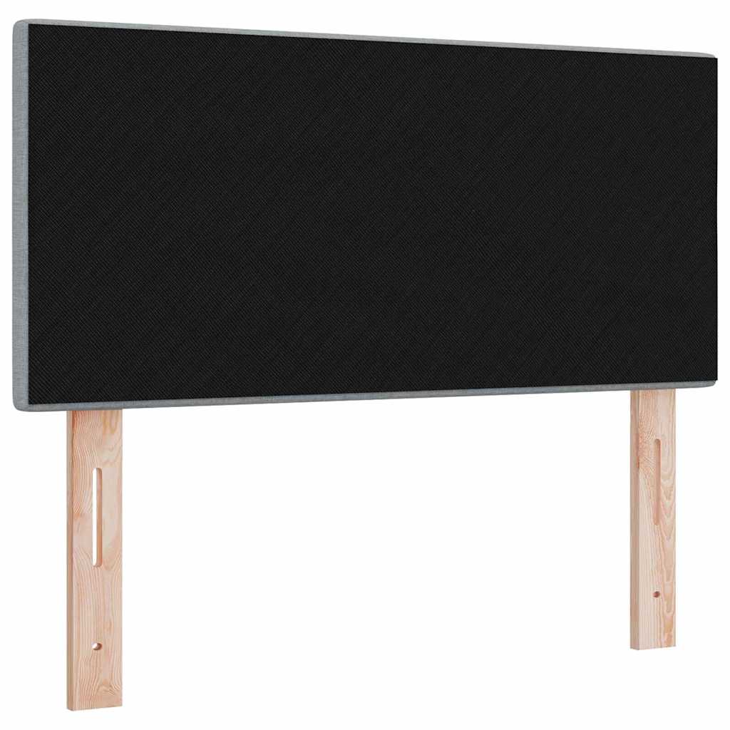 vidaXL LED κεφαλάρι με LED ταινίες φωτός Ανοιχτό γκρι 100 cm ύφασμα