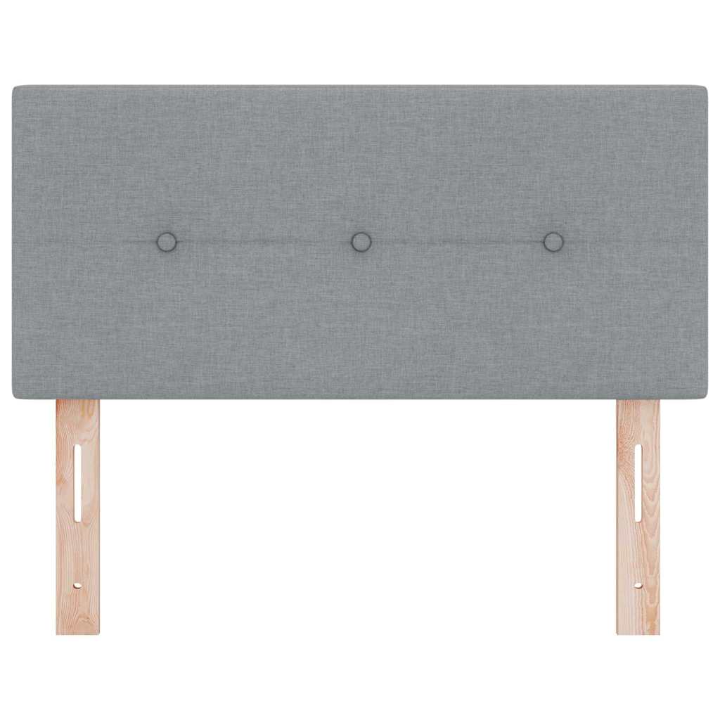 vidaXL LED κεφαλάρι με LED ταινίες φωτός Ανοιχτό γκρι 100 cm ύφασμα