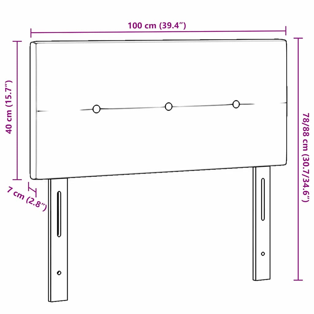 vidaXL LED κεφαλάρι με LED ταινίες φωτός Πράσινο 100 cm Βελούδο