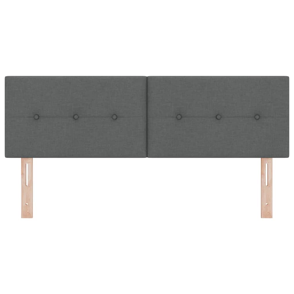 vidaXL LED κεφαλάρι με φώτα λωρίδας LED Σκούρο Γκρι 144 cm Πολυεστέρας