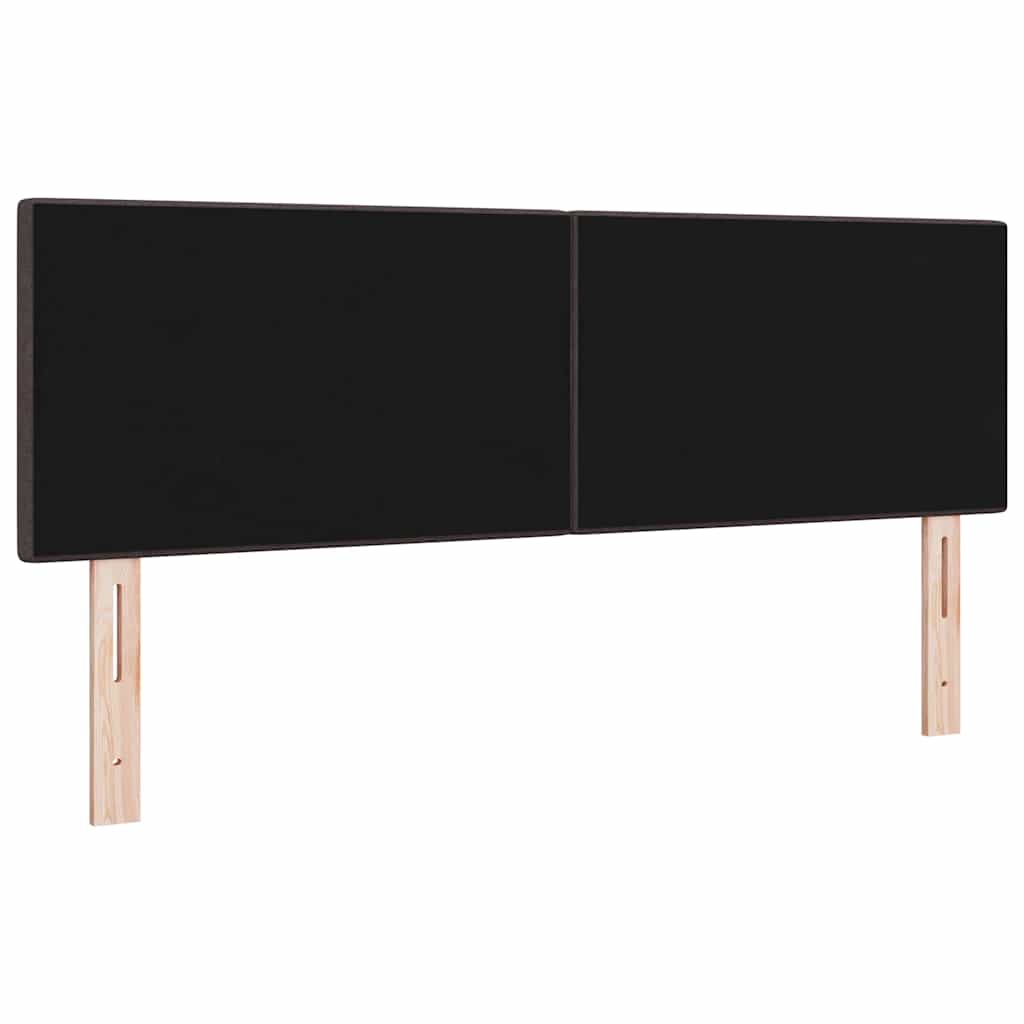 vidaXL LED κεφαλάρι με φώτα λωρίδας LED Σκούρο Καφέ 144 cm Πολυεστέρας