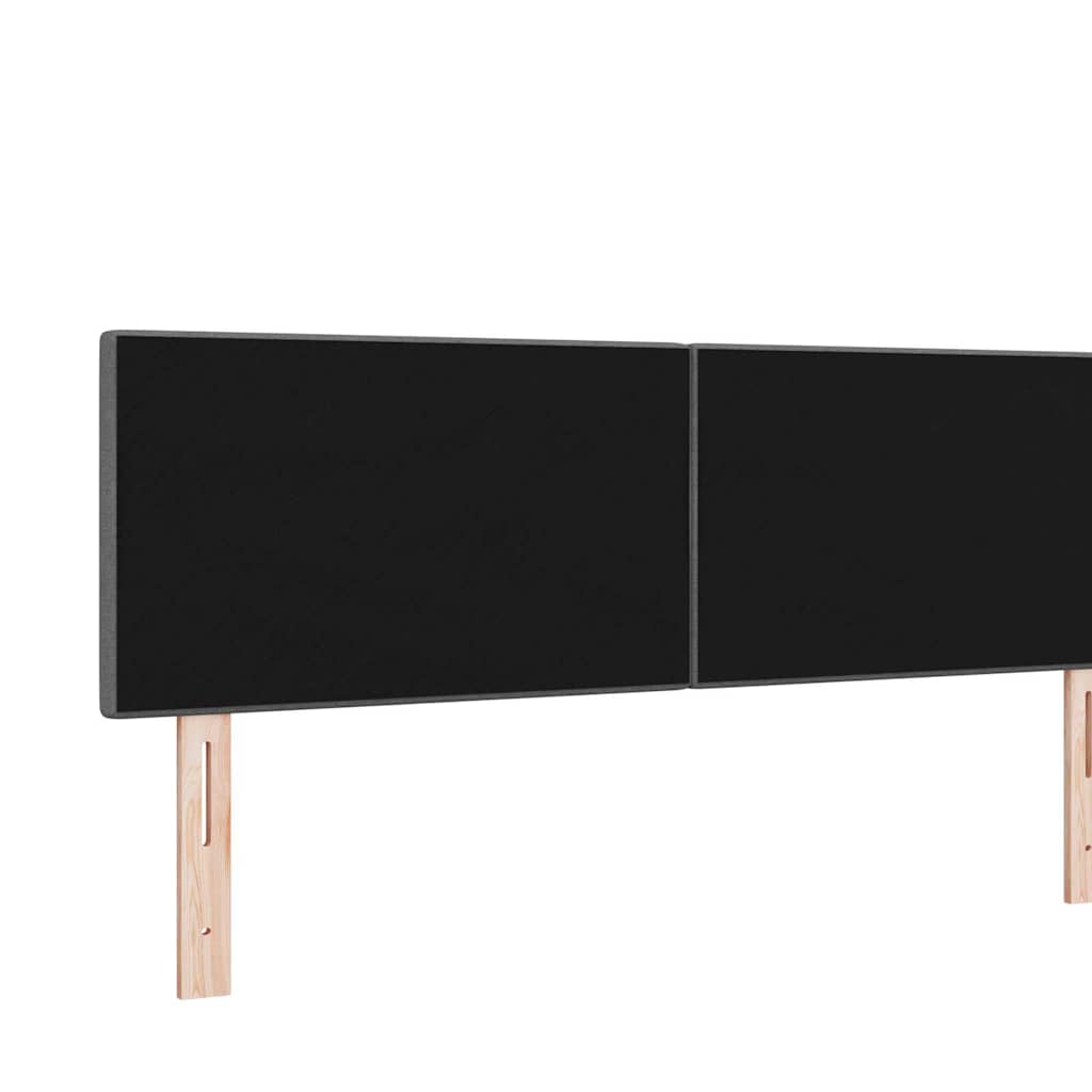 vidaXL LED κεφαλάρι με φώτα λωρίδας LED Σκούρο Γκρι 160 cm Πολυεστέρας