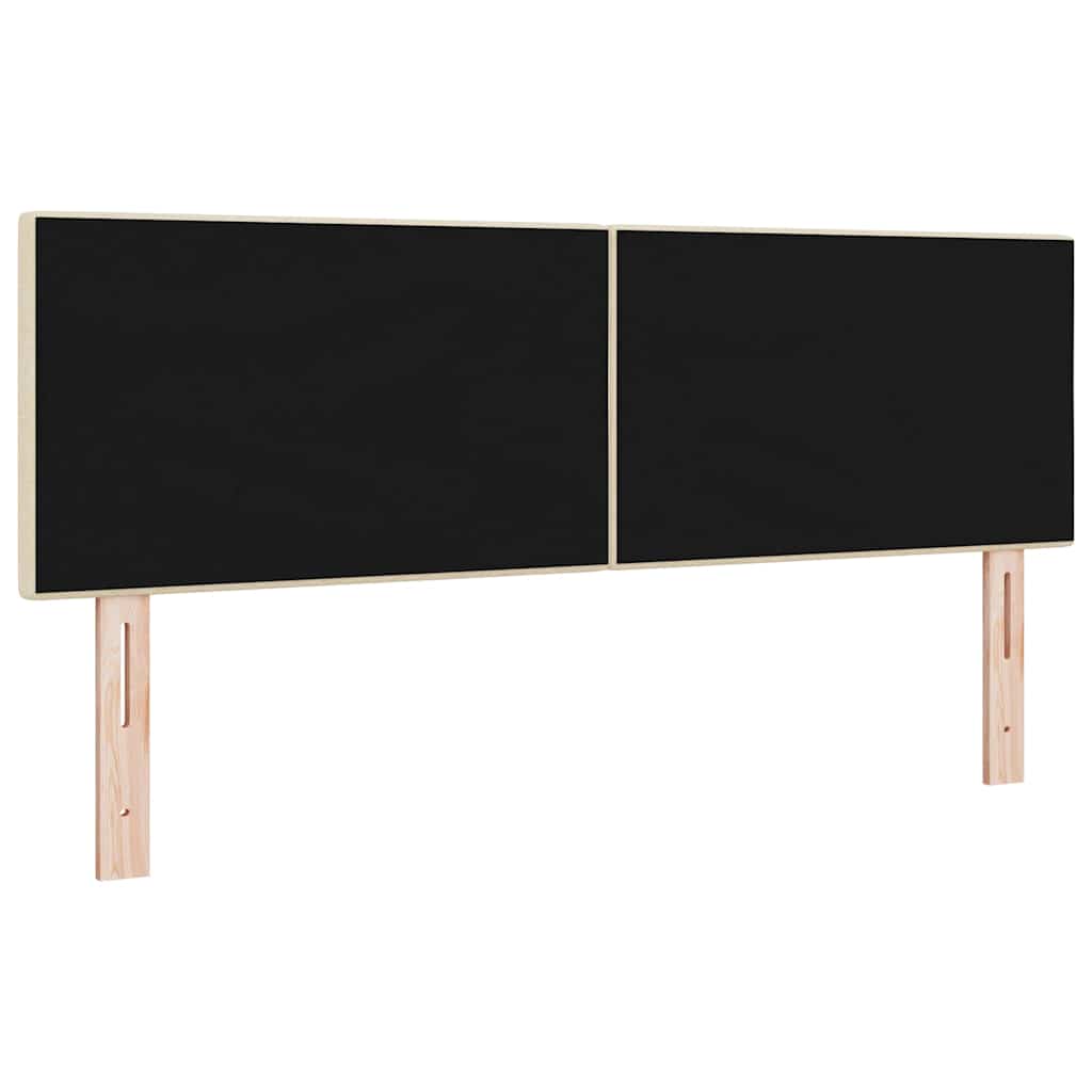 vidaXL LED κεφαλάρι με LED ταινίες φωτός Κρεμ 160 cm ύφασμα