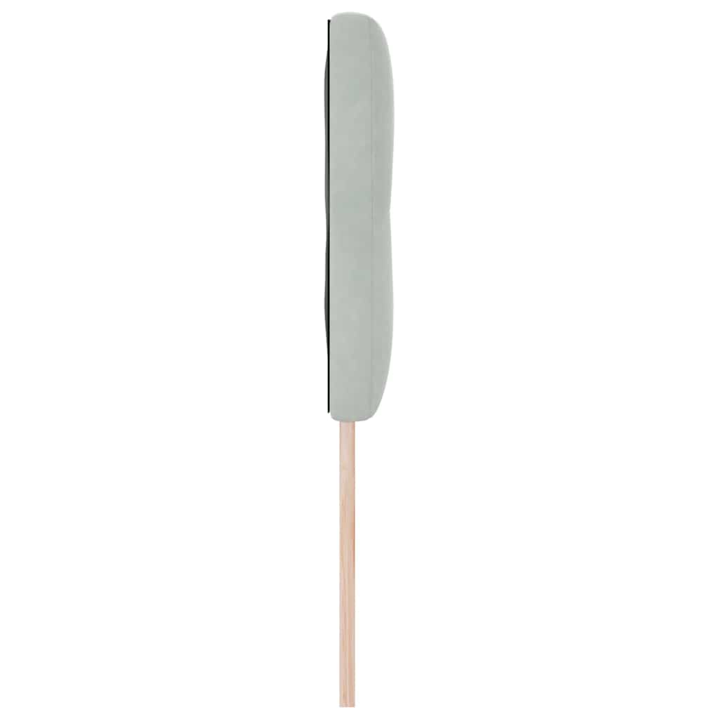 vidaXL LED κεφαλάρι με LED ταινίες φωτός Ανοιχτό γκρι 160 cm Βελούδο