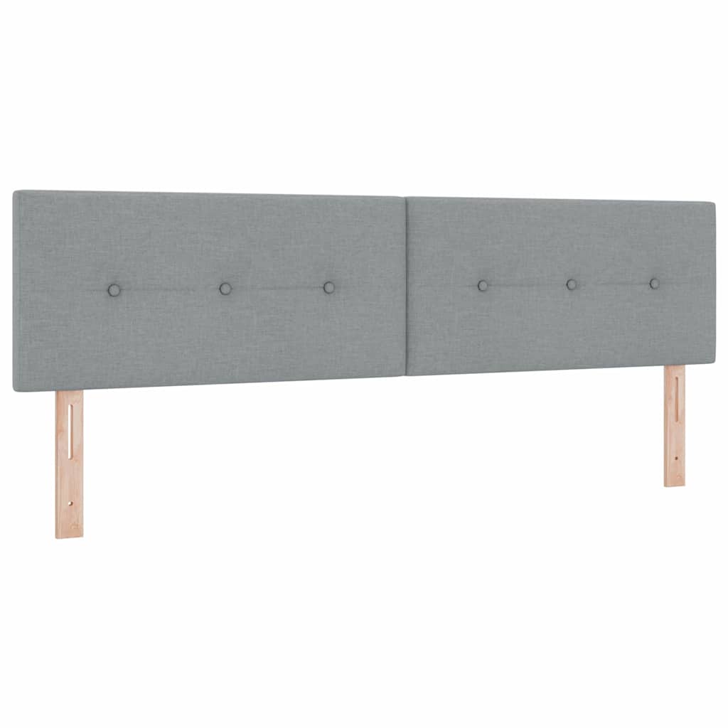 vidaXL LED κεφαλάρι με LED ταινίες φωτός Ανοιχτό γκρι 180 cm ύφασμα