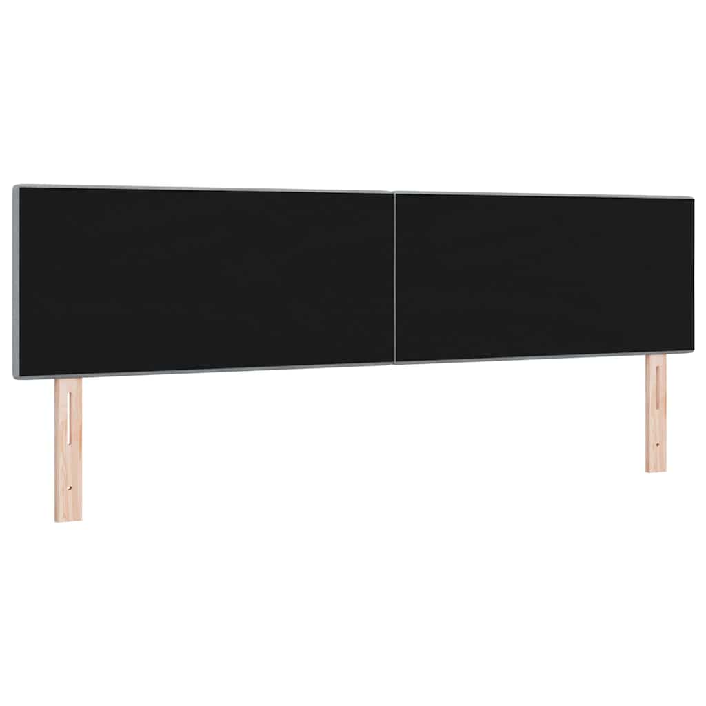 vidaXL LED κεφαλάρι με LED ταινίες φωτός Ανοιχτό γκρι 180 cm ύφασμα
