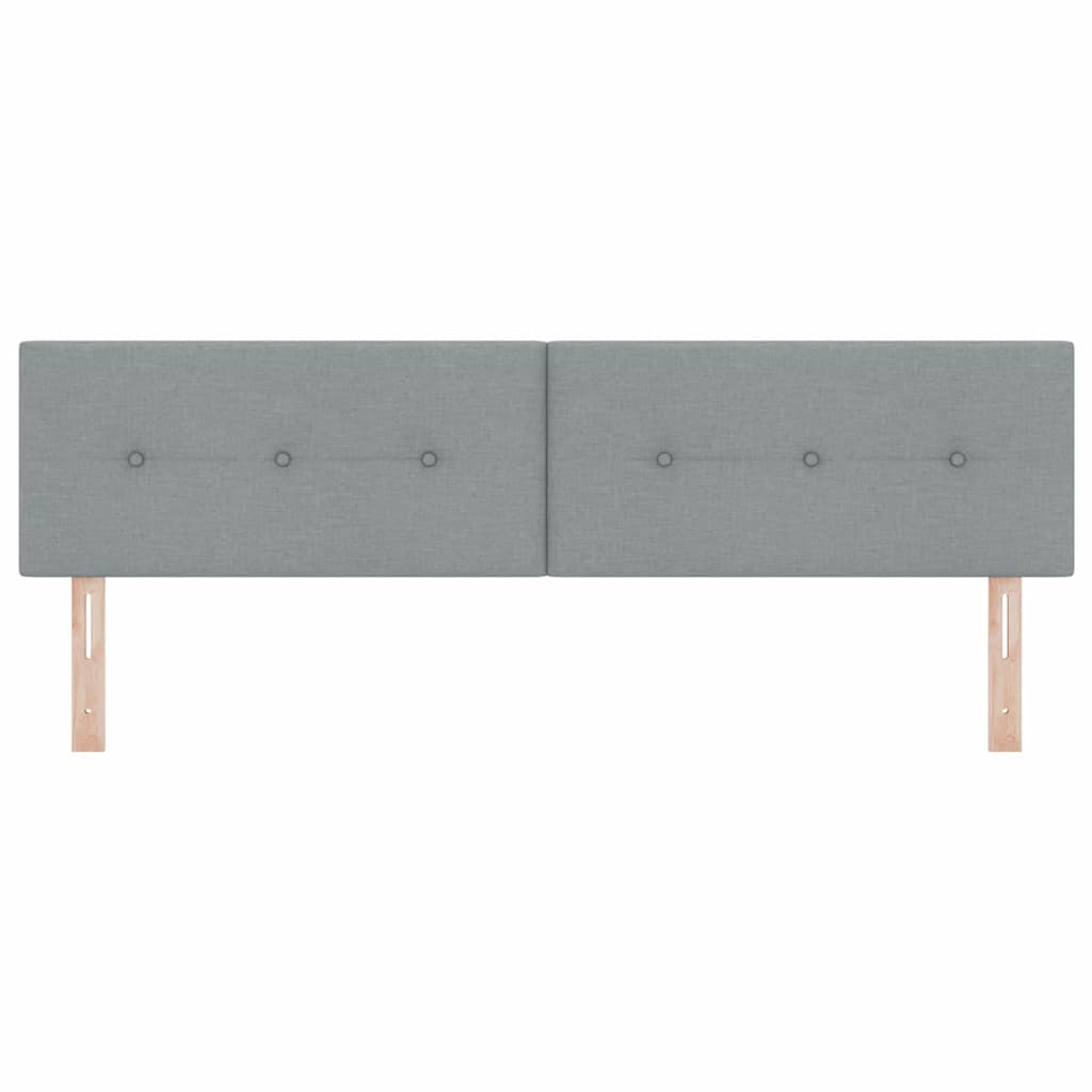 vidaXL LED κεφαλάρι με LED ταινίες φωτός Ανοιχτό γκρι 180 cm ύφασμα