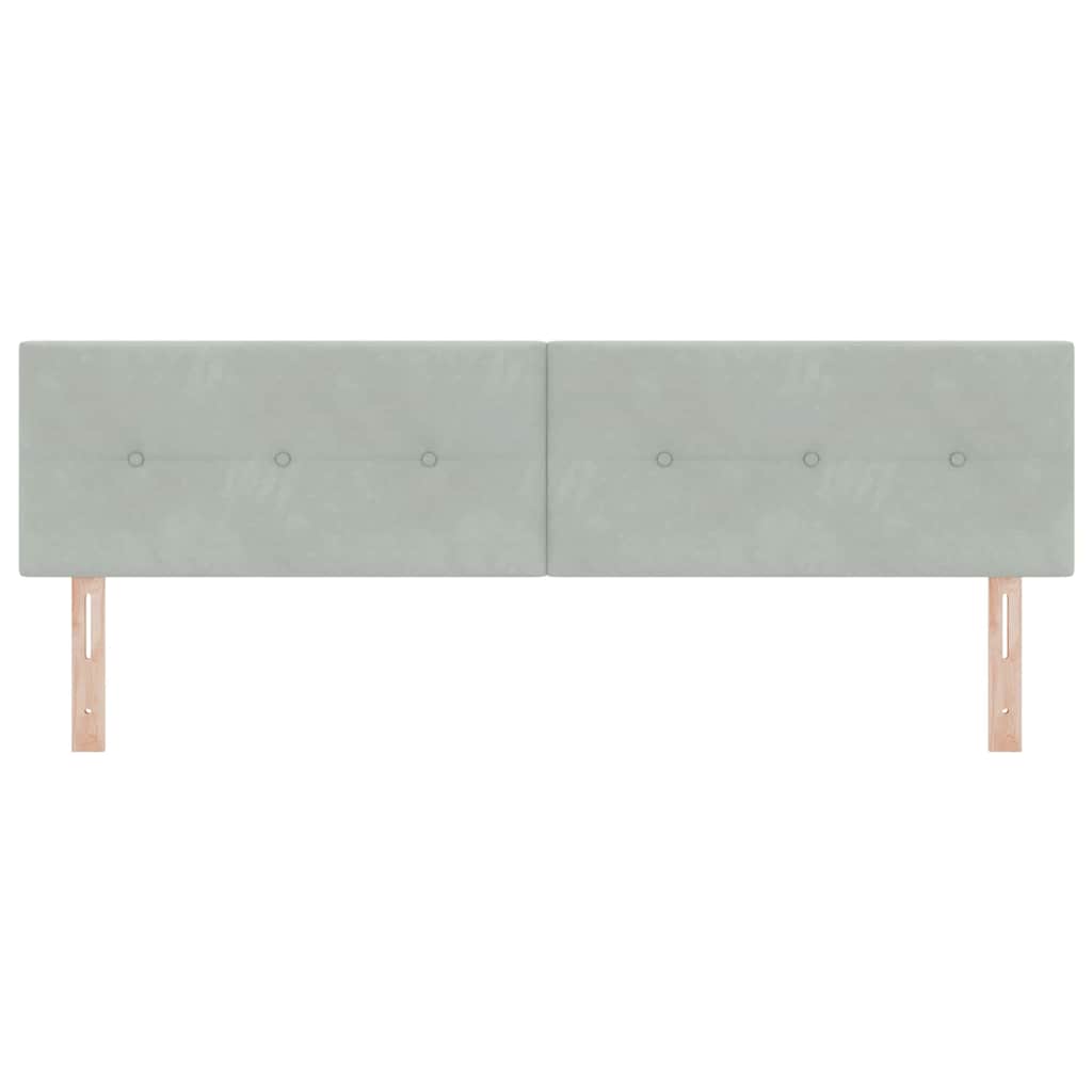 vidaXL LED κεφαλάρι με κεφαλάρι Ανοιχτό γκρι 180 cm Πολυεστέρας