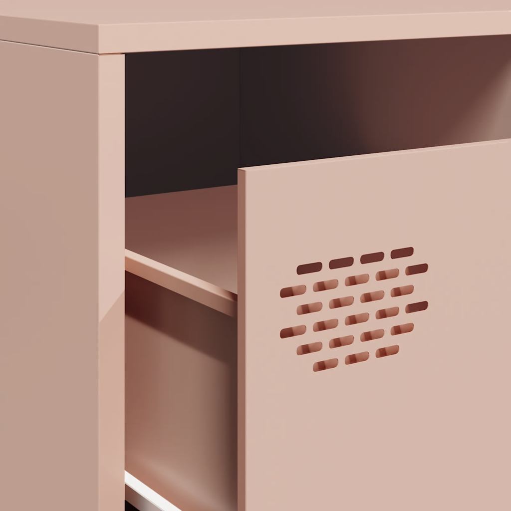 ντουλάπι τηλεόρασης vidaXL Ροζ 202x39x43,5 cm Ατσάλι ψυχρής έλασης