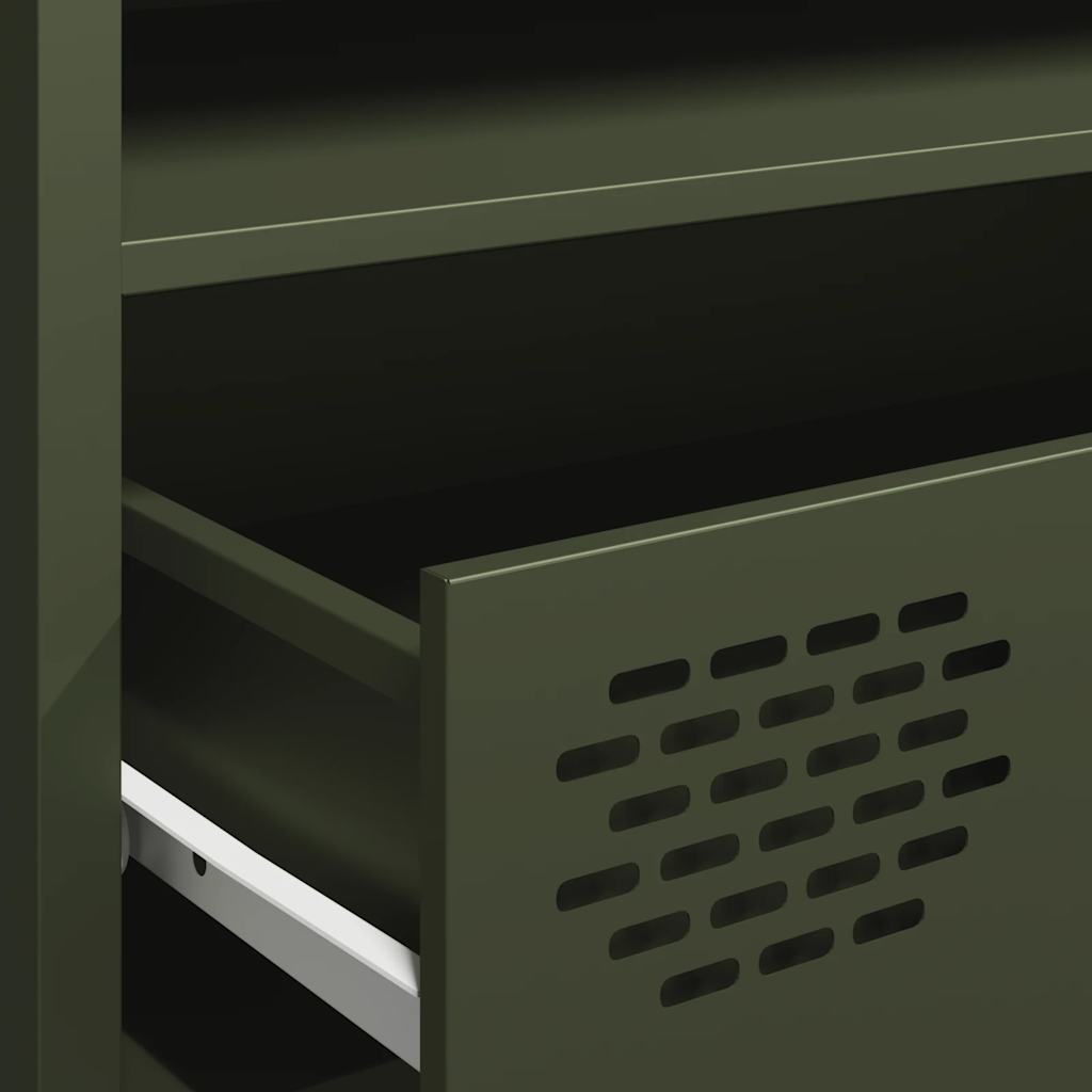 vidaXL Έπιπλο Τηλεόρασης Λαδί 202x39x43,5 εκ. Ατσάλι Ψυχρής Έλασης