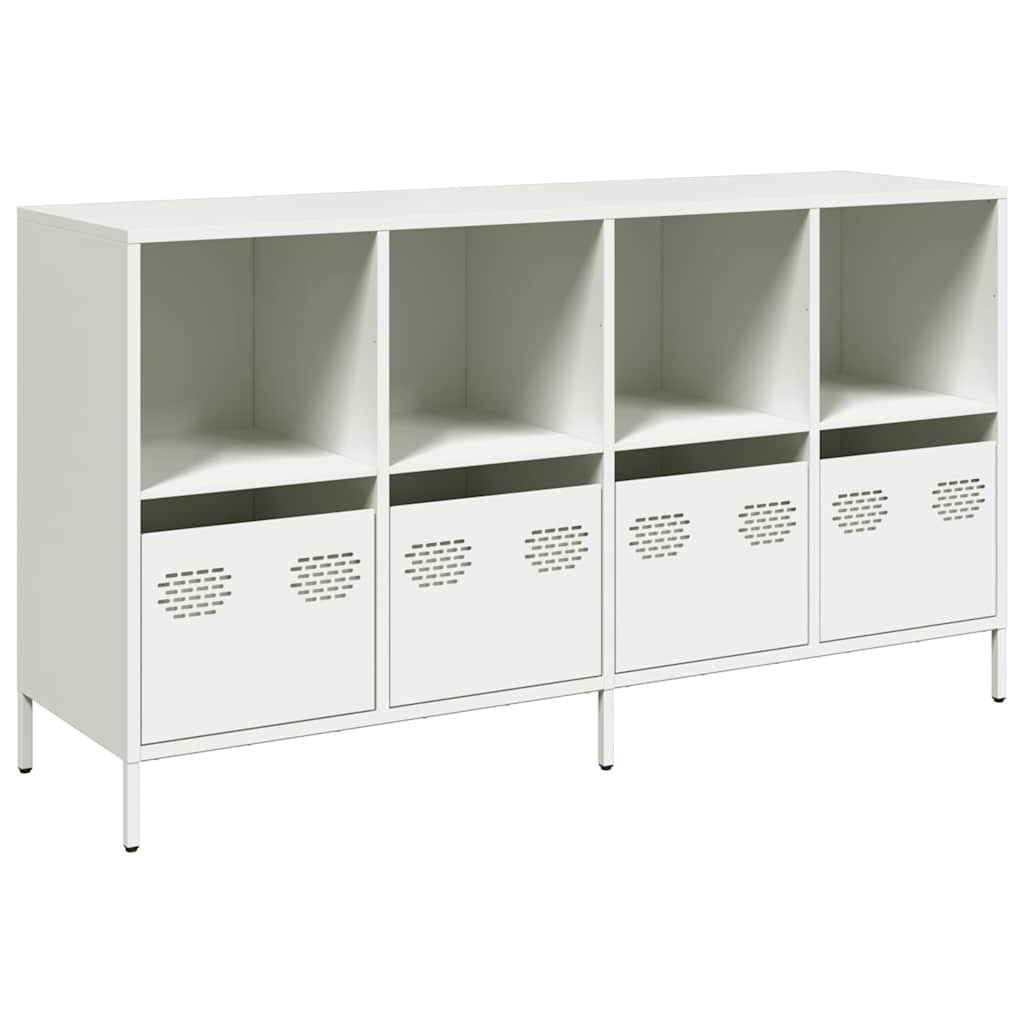vidaXL Sideboard Λευκό 135x39x73,5 cm Ατσάλι ψυχρής έλασης