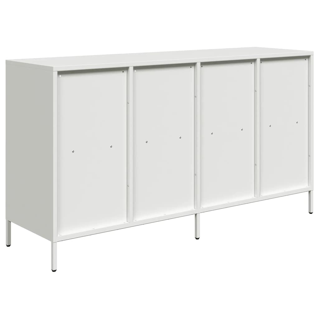 vidaXL Sideboard Λευκό 135x39x73,5 cm Ατσάλι ψυχρής έλασης