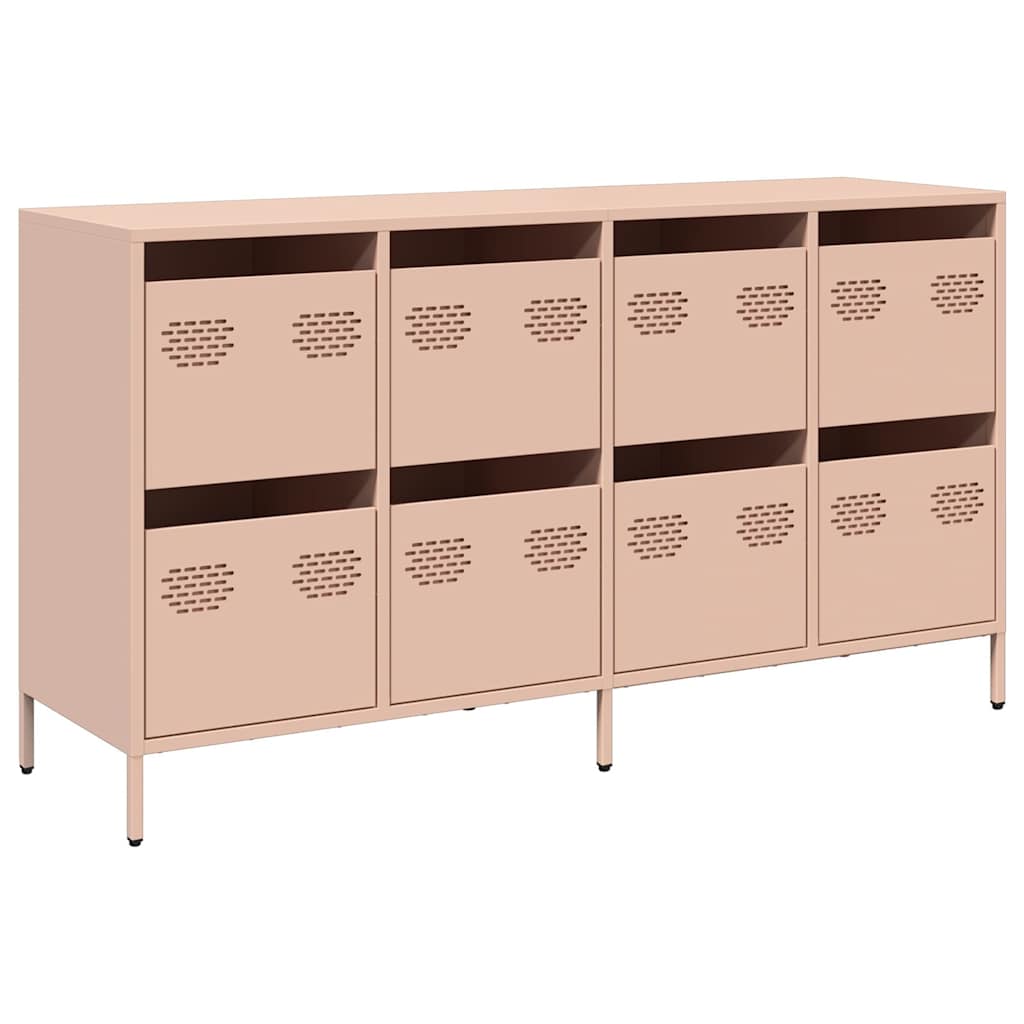 vidaXL Ντουλάπι Ροζ 135x39x73,5 εκ. από Χάλυβα Ψυχρής Έλασης
