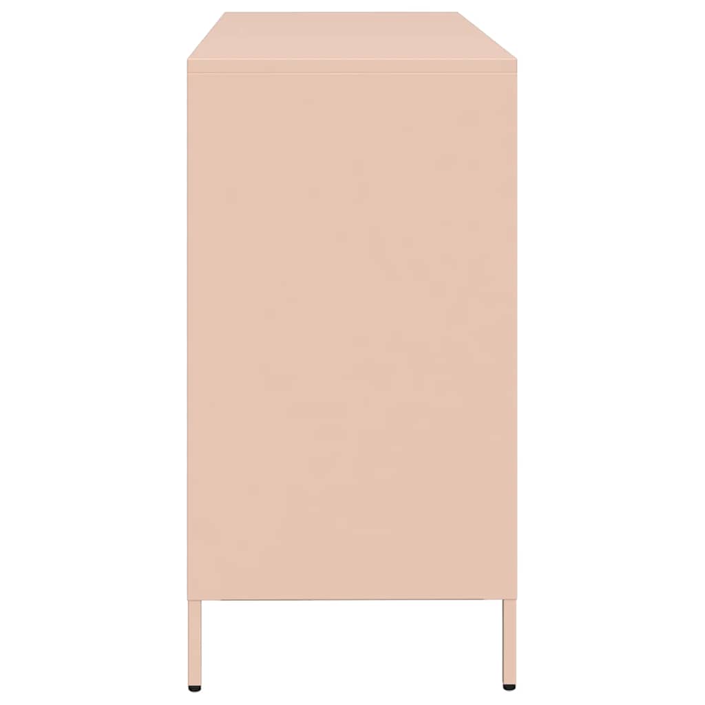 vidaXL Ντουλάπι Ροζ 135x39x73,5 εκ. από Χάλυβα Ψυχρής Έλασης