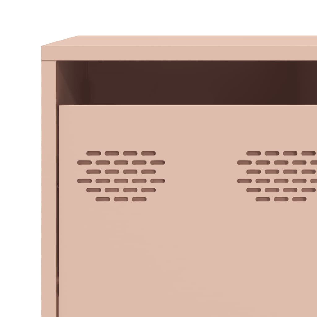 vidaXL Ντουλάπι Ροζ 135x39x73,5 εκ. από Χάλυβα Ψυχρής Έλασης
