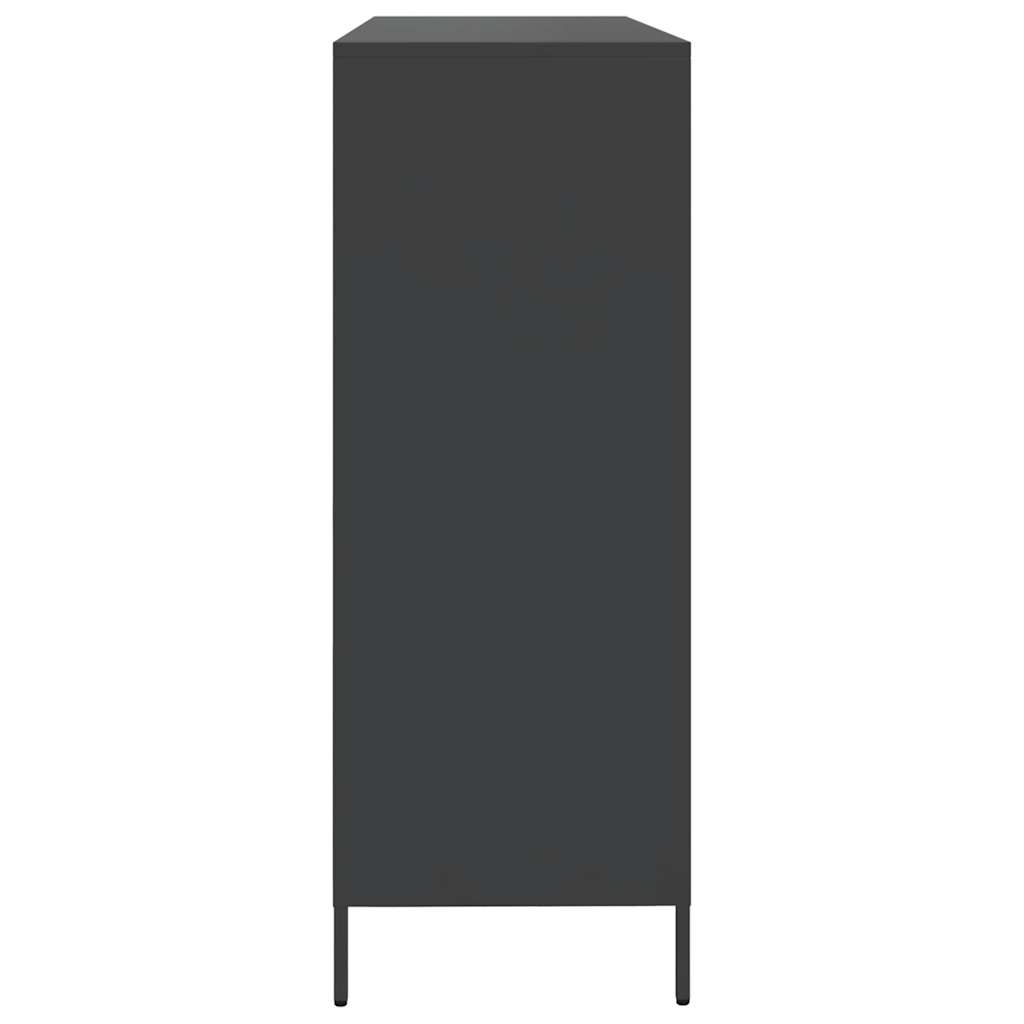 vidaXL Ντουλάπι Μαύρο 135x39x103,5 εκ. από Χάλυβα Ψυχρής Έλασης
