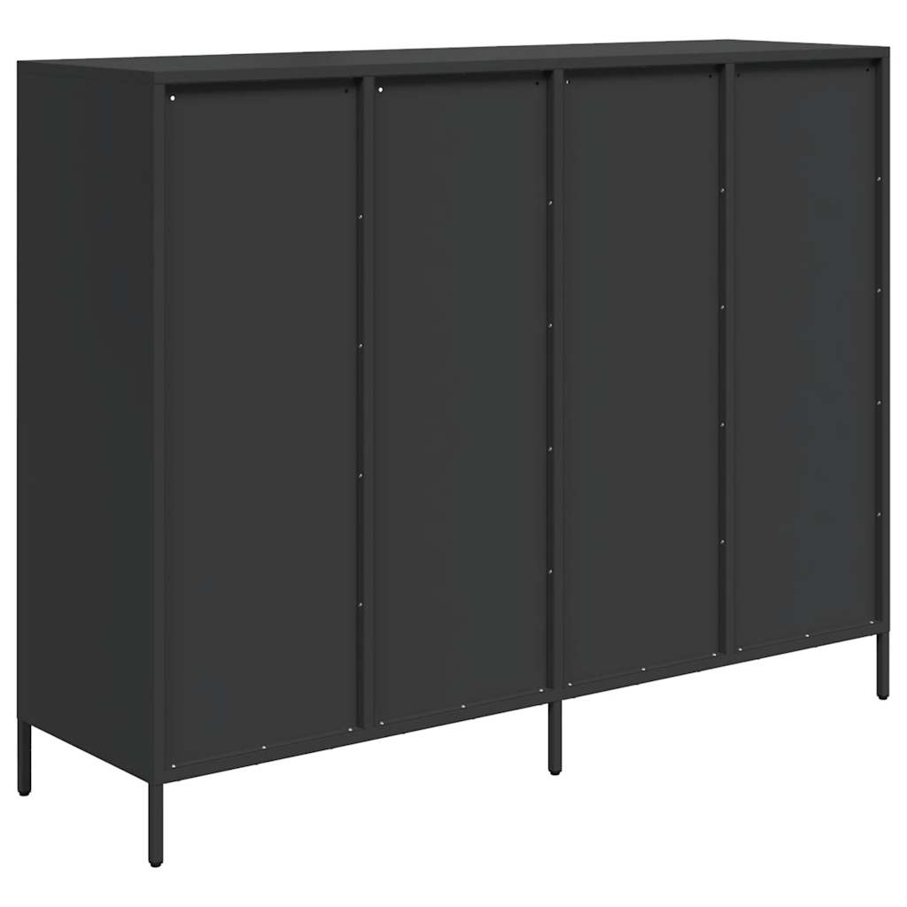 vidaXL Ντουλάπι Μαύρο 135x39x103,5 εκ. από Χάλυβα Ψυχρής Έλασης