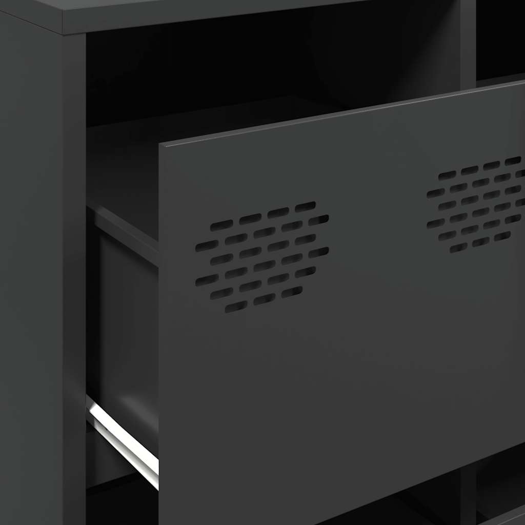 vidaXL Ντουλάπι Μαύρο 135x39x103,5 εκ. από Χάλυβα Ψυχρής Έλασης